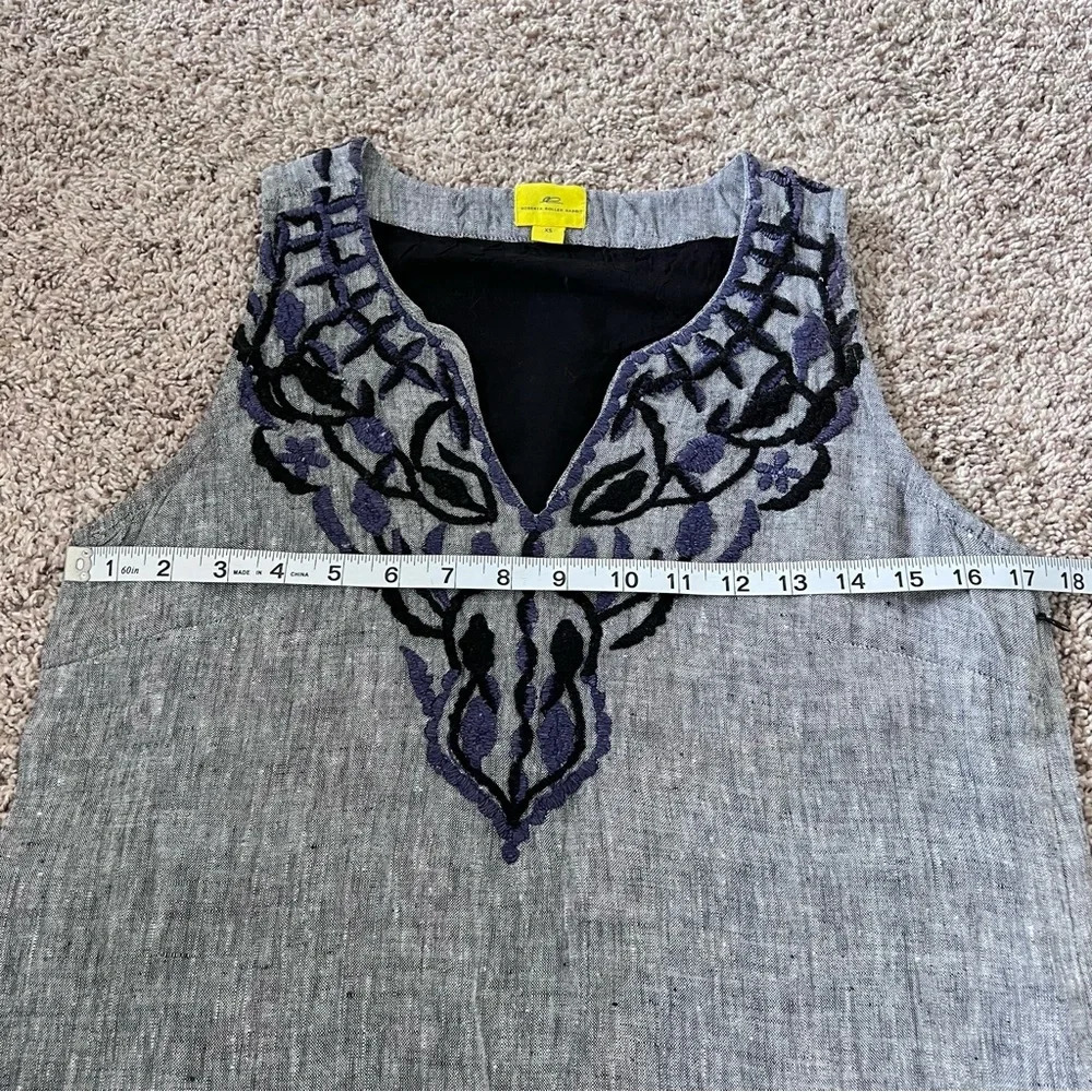Roberta Roller Rabbit Linen V-Neck Mini Dress - Picture 9 of 11